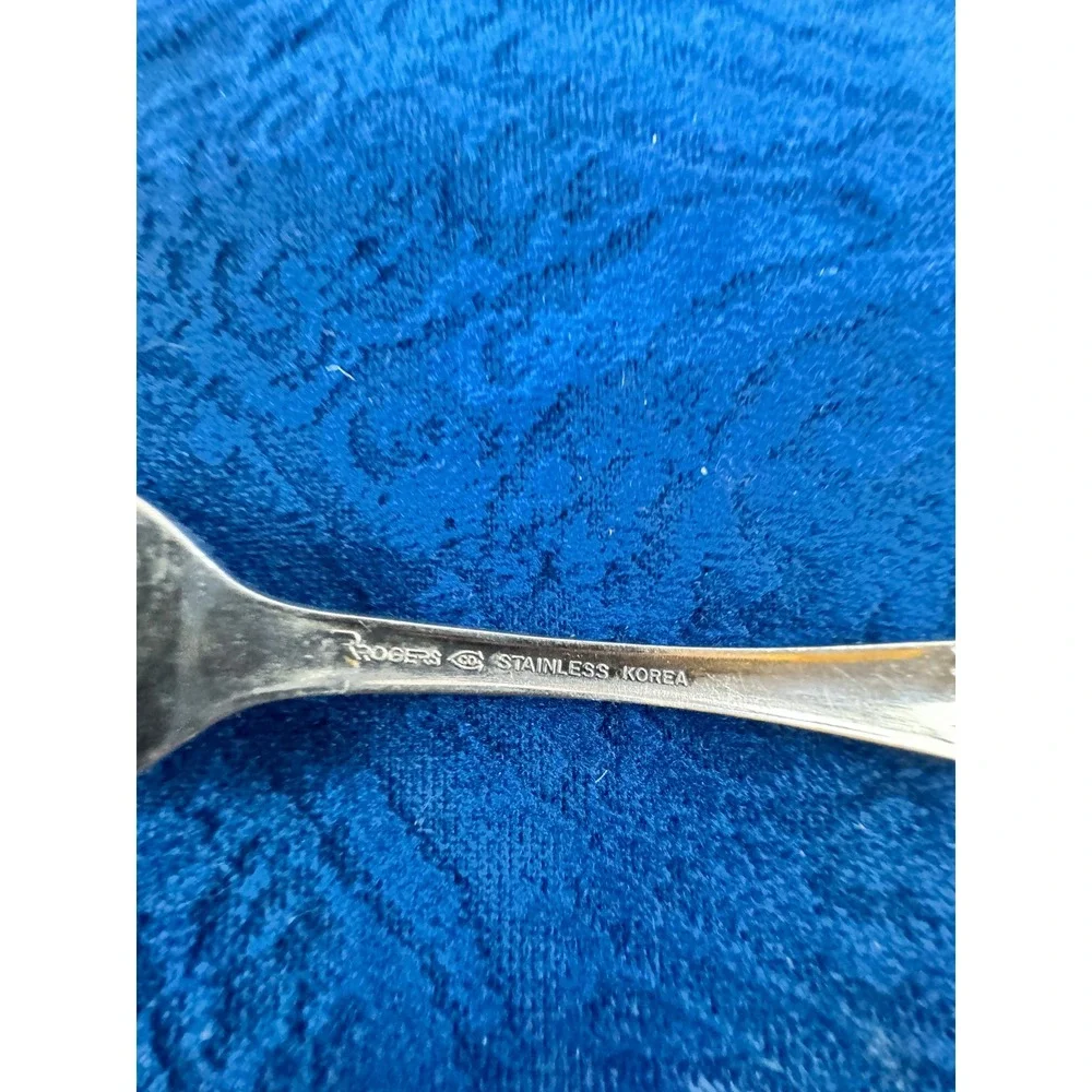 Rogers Dream Rose Stainless Korea Floral‎ Pattern Salad Fork Silverware Glossy